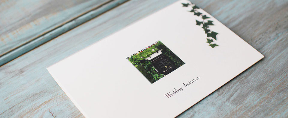 活版印刷　結婚式招待状　レタープレス