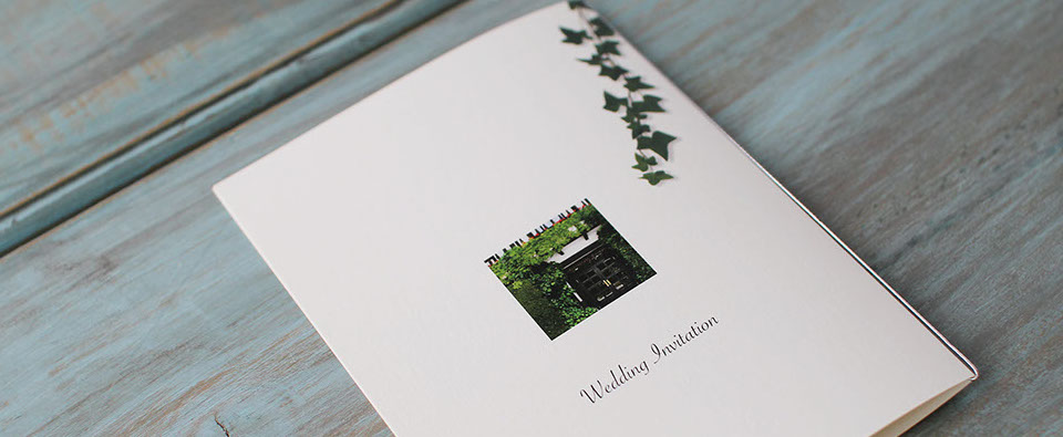 活版印刷　結婚式招待状　レタープレス