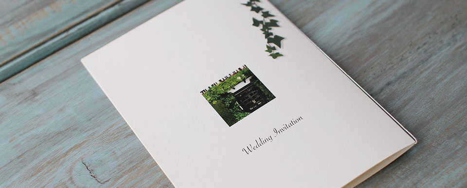 活版印刷　結婚式招待状　レタープレス