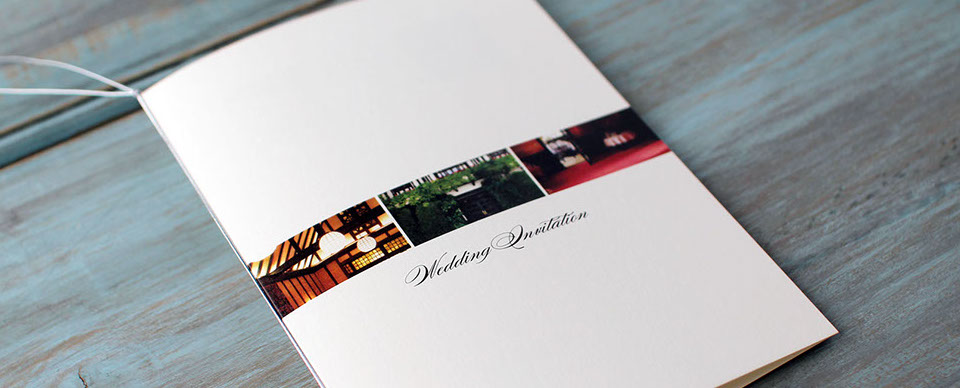 活版印刷　結婚式招待状　レタープレス