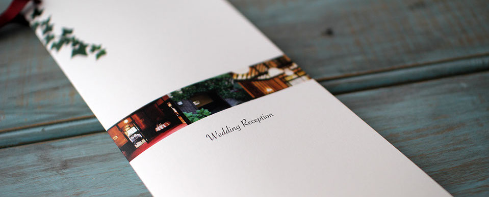 活版印刷　結婚式招待状　レタープレス